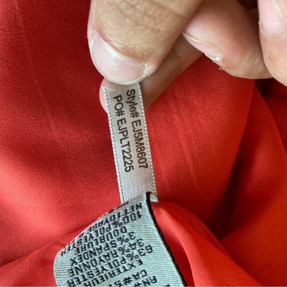 Eliza J Crepe Popover Sleeveless Orange Dress Size 12 - Picture 7 of 7